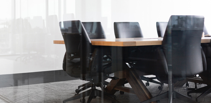 black chairs boardroom