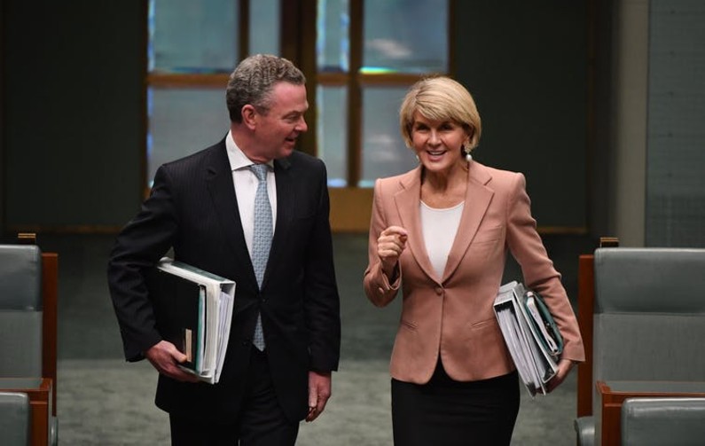 Julie Bishop and Christoper Pyne