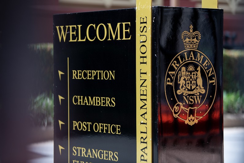 NSW-parliament-signage