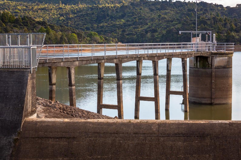 dam spanning a river in Auckland, which Jon Lamonte now oversees