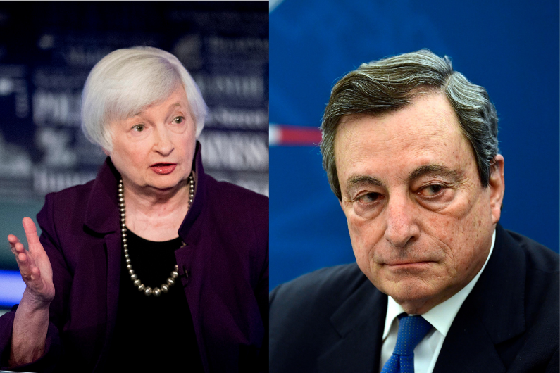 Janet Yellen-Mario Draghi