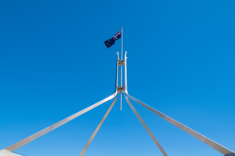 parliament-house-canberra-flag