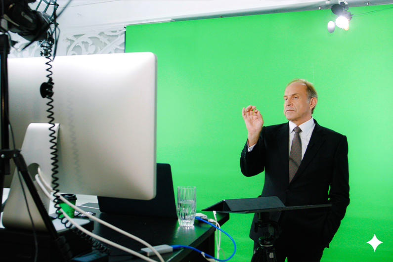 Siebert Neethling presenting a nation-wide leadership session for The Department of Defence from The Being Group studio in Sydney.