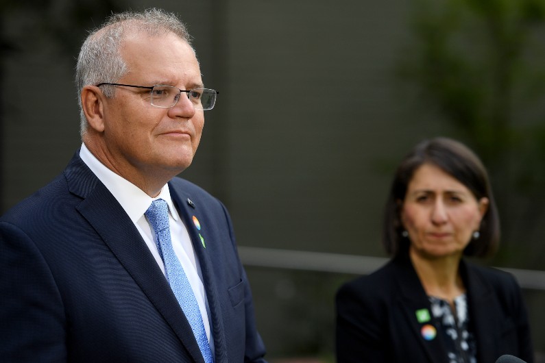 Prime Minister Scott Morrison and NSW Premier Gladys Berejiklian