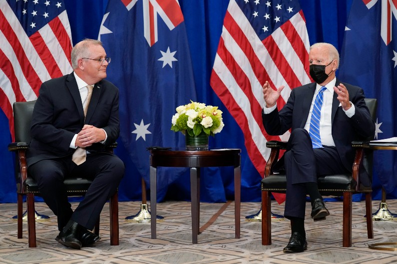 Scott Morrison has said that pursuing freedom is a shared commitment between Australia and the US