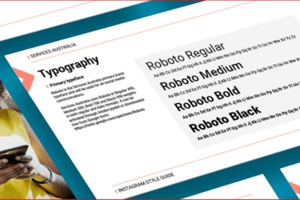 Roboto font-Services Australia