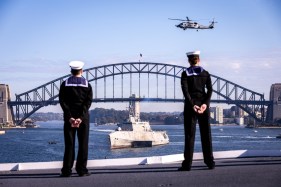 USS Canberra sails into Sydney ahead of commissioning