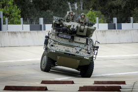 German Army chief burns some rubber in his new Queensland-made Boxer