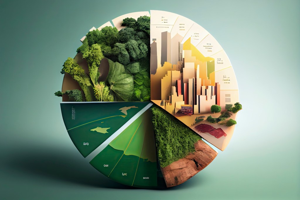 sustainability reporting pie chart