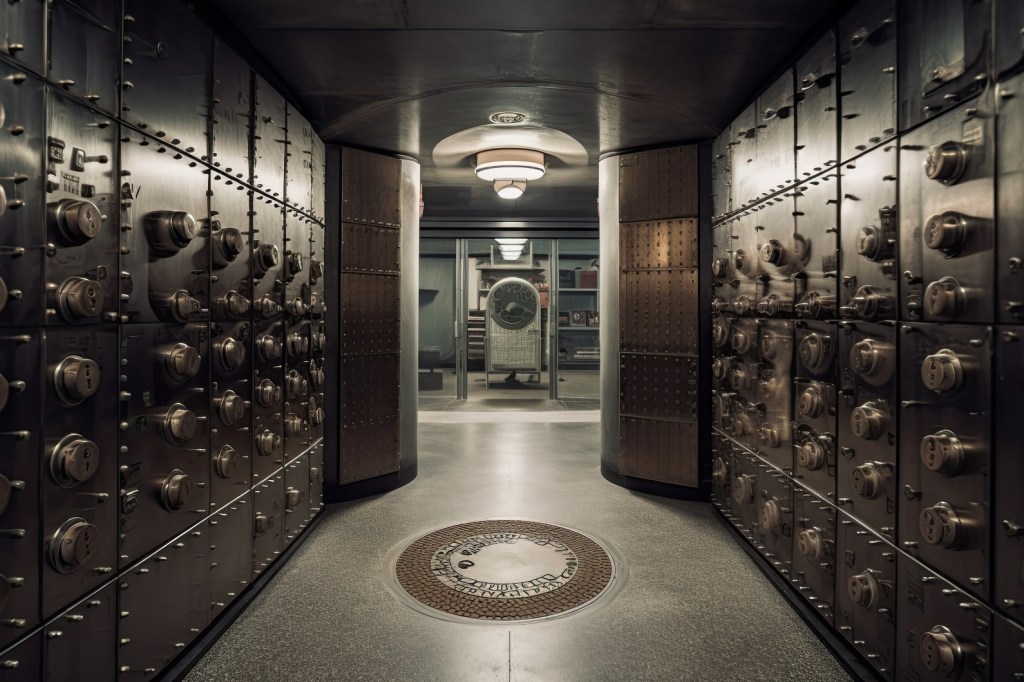 bank basement-safe-vault